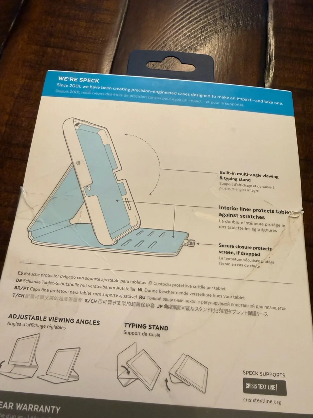 New open box SPECK balance folio Samsung GALAXY TAB A 8.0 CASE color black